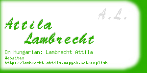 attila lambrecht business card